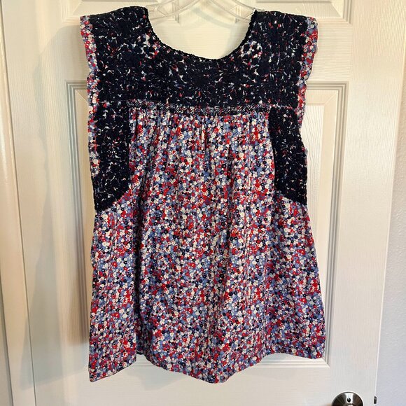 Mi Golondrina Flores Blouse sz Large - Picture 4 of 6